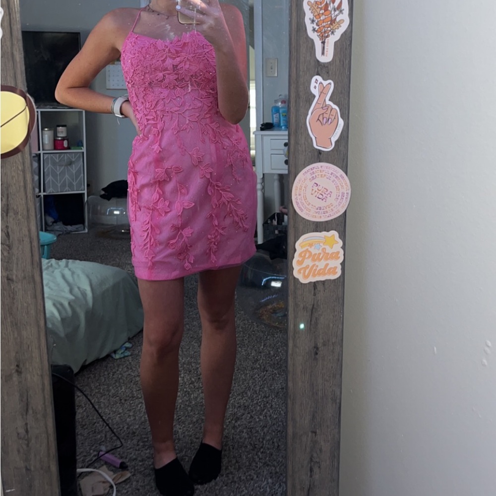 pink homecoming dress size small